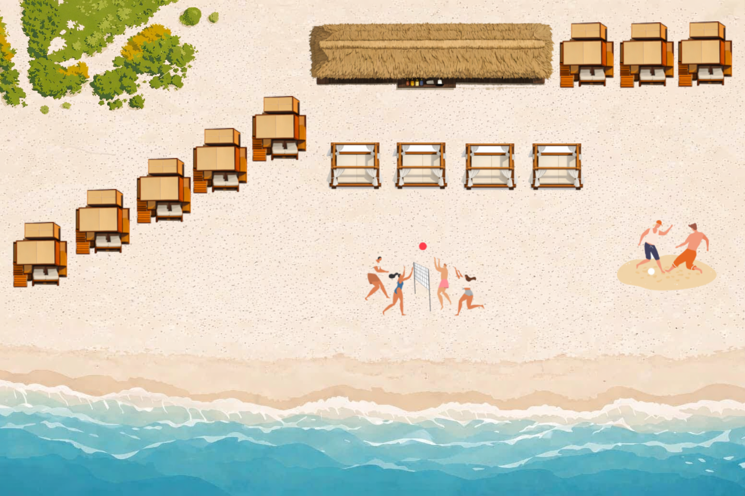 Mapa del beach club