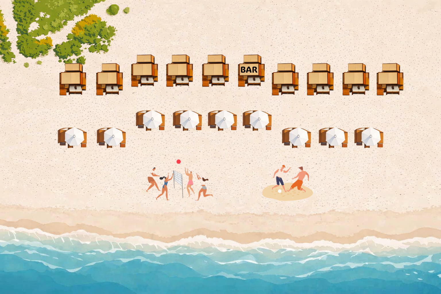 Mapa del beach club