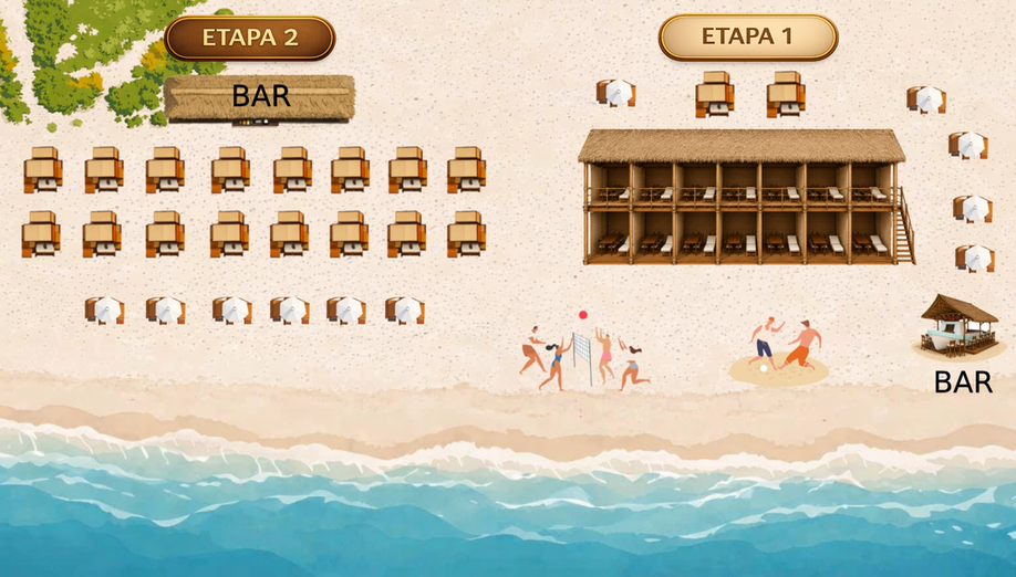 Mapa del beach club