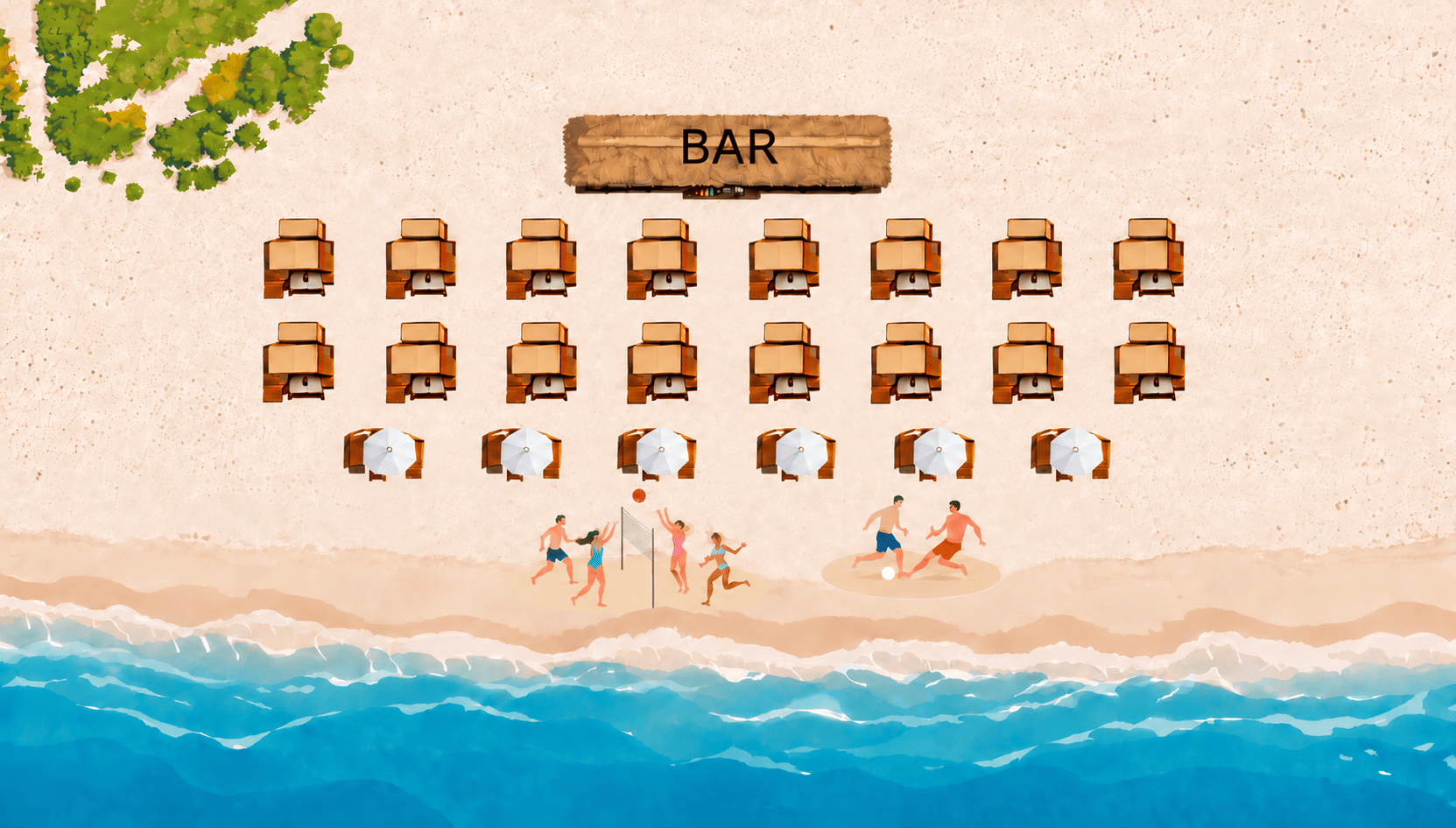 Mapa del beach club