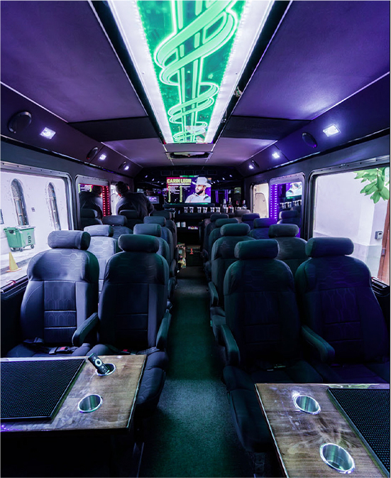 Tour de Fiesta dentro de la ciudad Party Bus